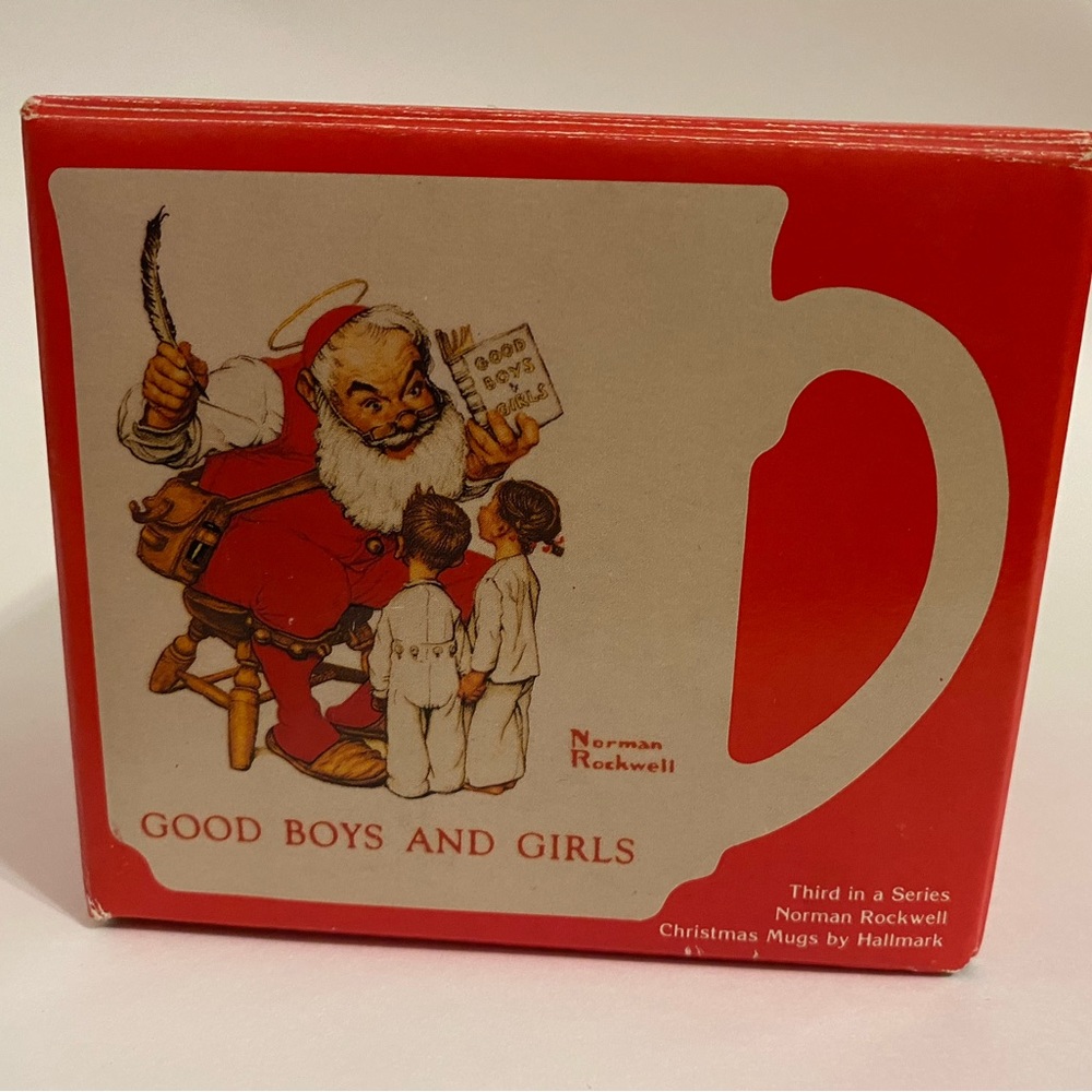 Hallmark Norman Rockwell Christmas Holiday Mug 1989